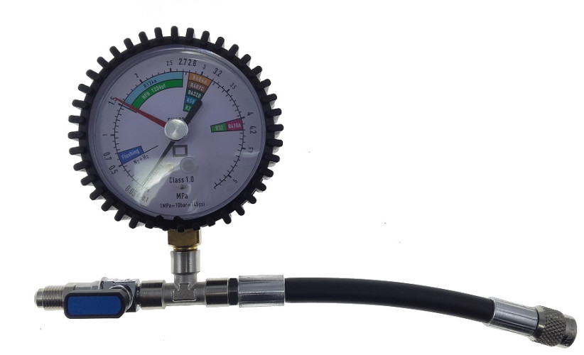 Manometr Do Sprawdzania Szczelności Azotem 1/4 Wąż Klasa 1.0 | MN1062