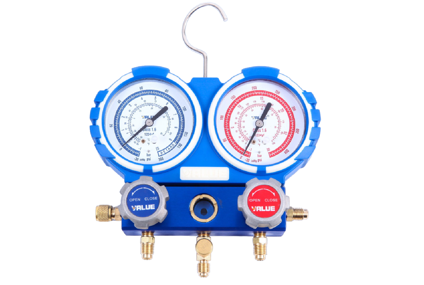 Zestaw Manometrów Węże + Szybkozłącza | VALUE VMG-2-R1234YF
