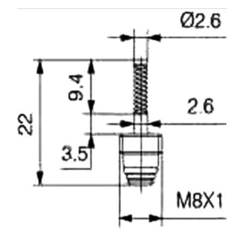 Wentylek serwisowy do klimatyzacji, 21,8 × 8 mm | 1216084