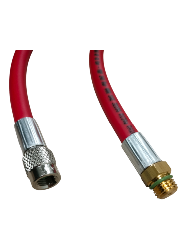 Przewód 1/4" X M12x1,5 200Cm Czerwony Gwint Wew-Zew | TB7571R