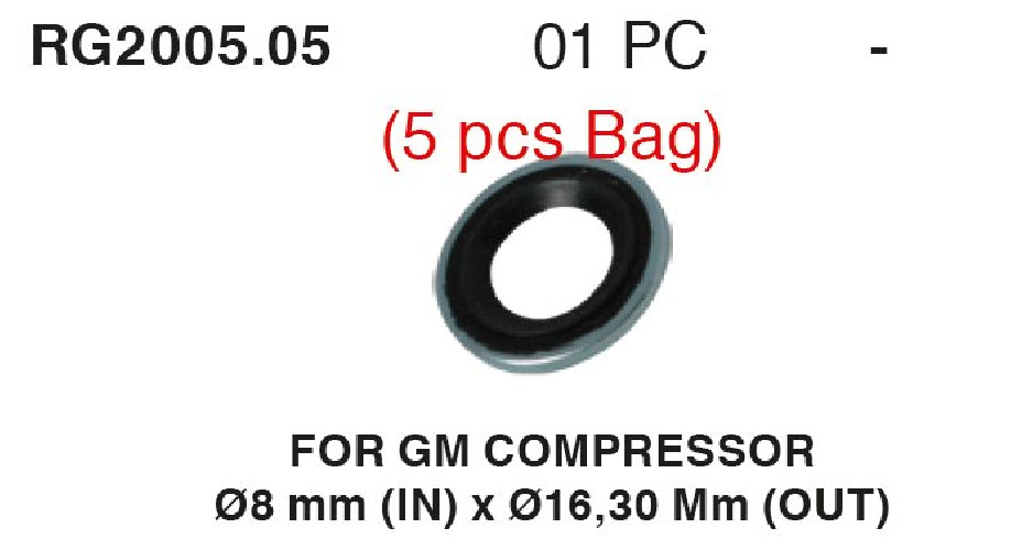 Uszczelka Gumowo-Metalowa 16x8,5 Mm | 1213112