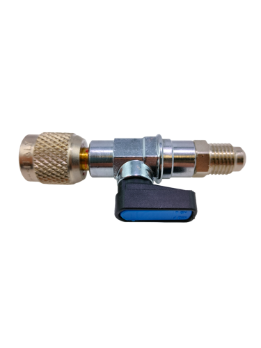 Zawór Kulowy Niebieski 1/4" Gw. Zew. / 5/16 Gw. Wew. R410 / R32 | RP1719