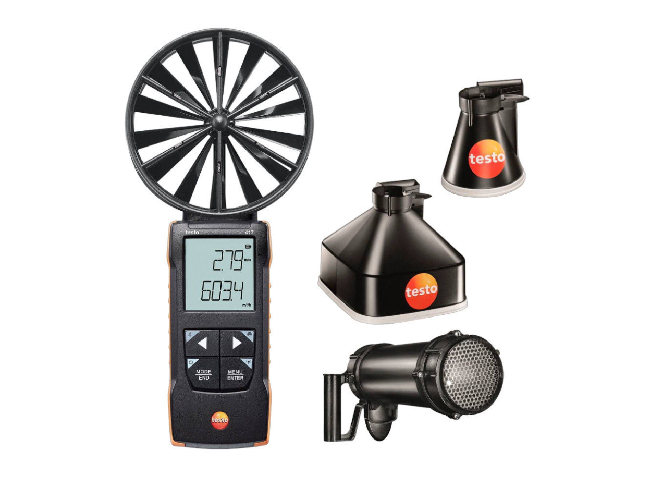 Zestaw T 417 Rękawy Pomiarowe Prostownica Strumienia | TESTO 417 SET 2