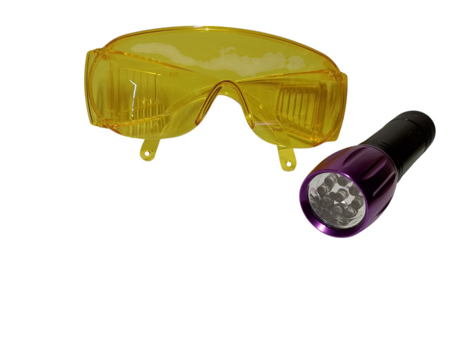 Lampa UV TRC 103G – 9-LED, Okulary Ochronne UV

