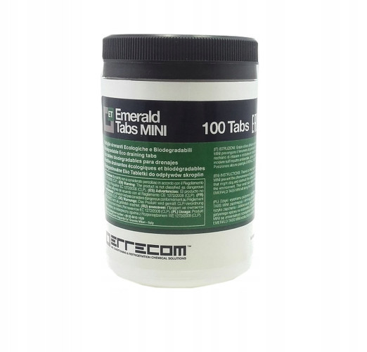 TABLETKI BIODEGRADOWALNE EMERALD TABS MINI DO TAC OCIEKOWYCH, 100 SZTUK