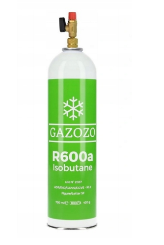 Zawór do butli Gazozo + R600a izobutan 420g